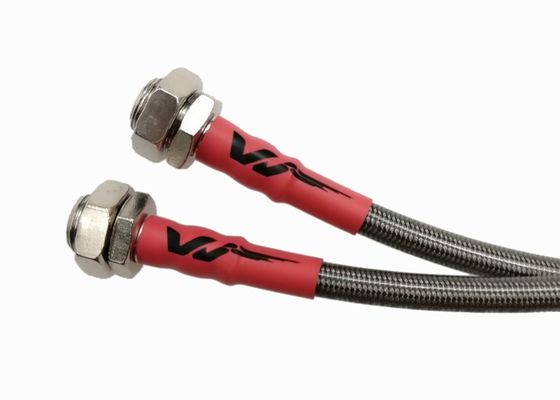 Convex Nozzle Flexible Steel Braided Brake Line For Brake Fluid Delivering