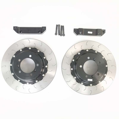 CNC Aluminum Auto Brake Discs 380*28mm Center Bell Bracket For Porsche 991 Rear