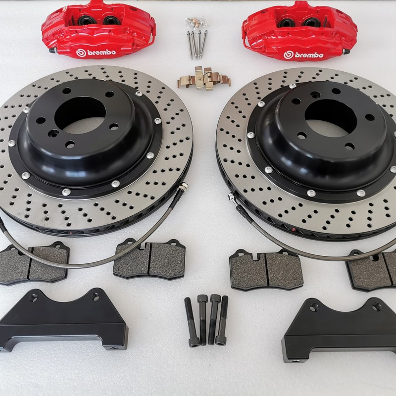Tesla F50 4 Pot Brake Kit 330*28mm Drilled Slot Disc