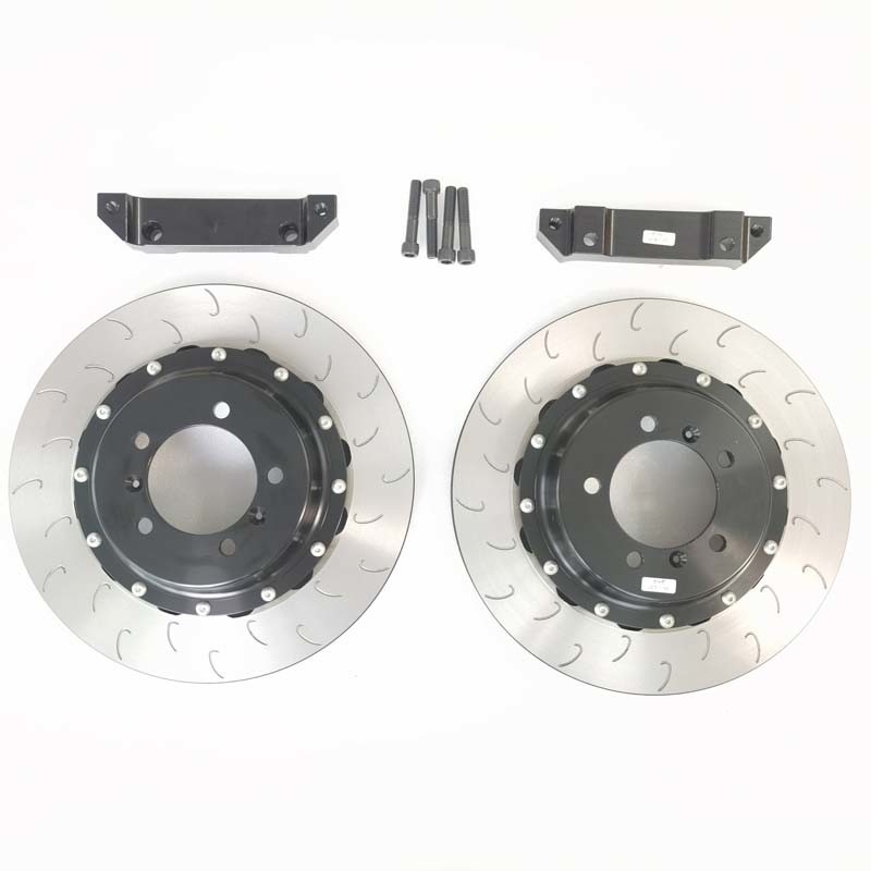 CNC Aluminum Auto Brake Discs 380*28mm Center Bell Bracket For Porsche 991 Rear
